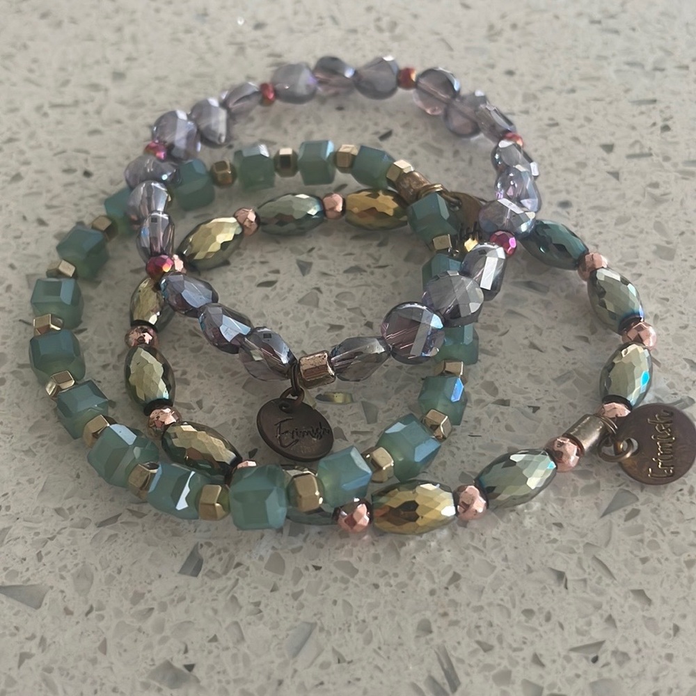 Erimish stack of 3 beaded bracelets